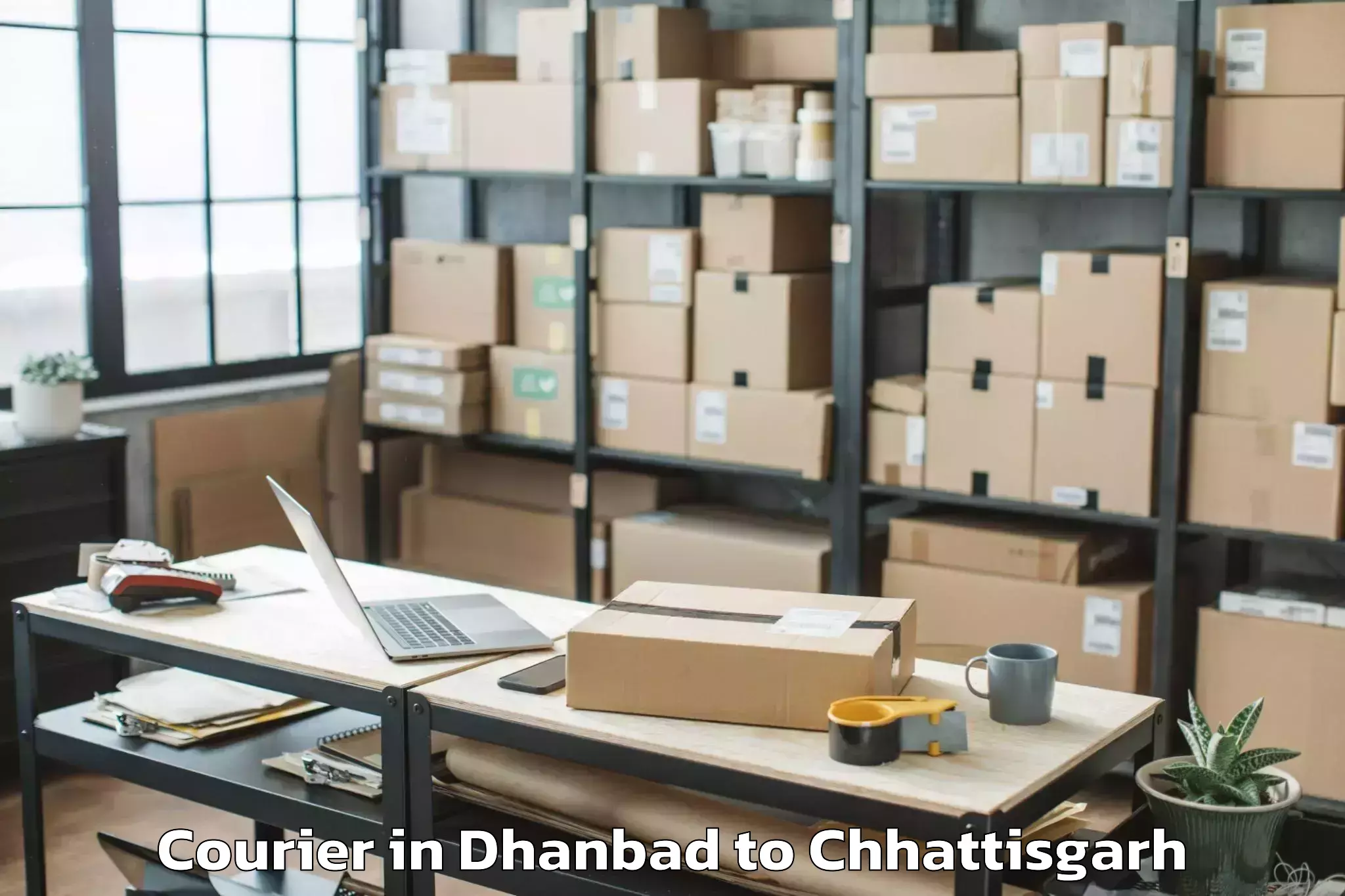 Trusted Dhanbad to Mahasamund Courier